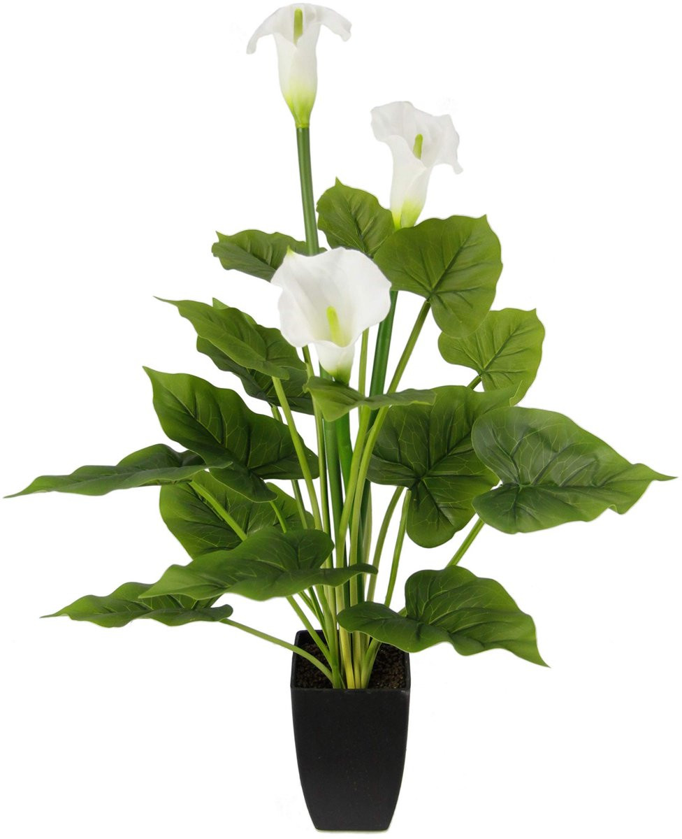 Omgoods - Kunstplant Calla in Pot - Realistische Lily voor Binnen