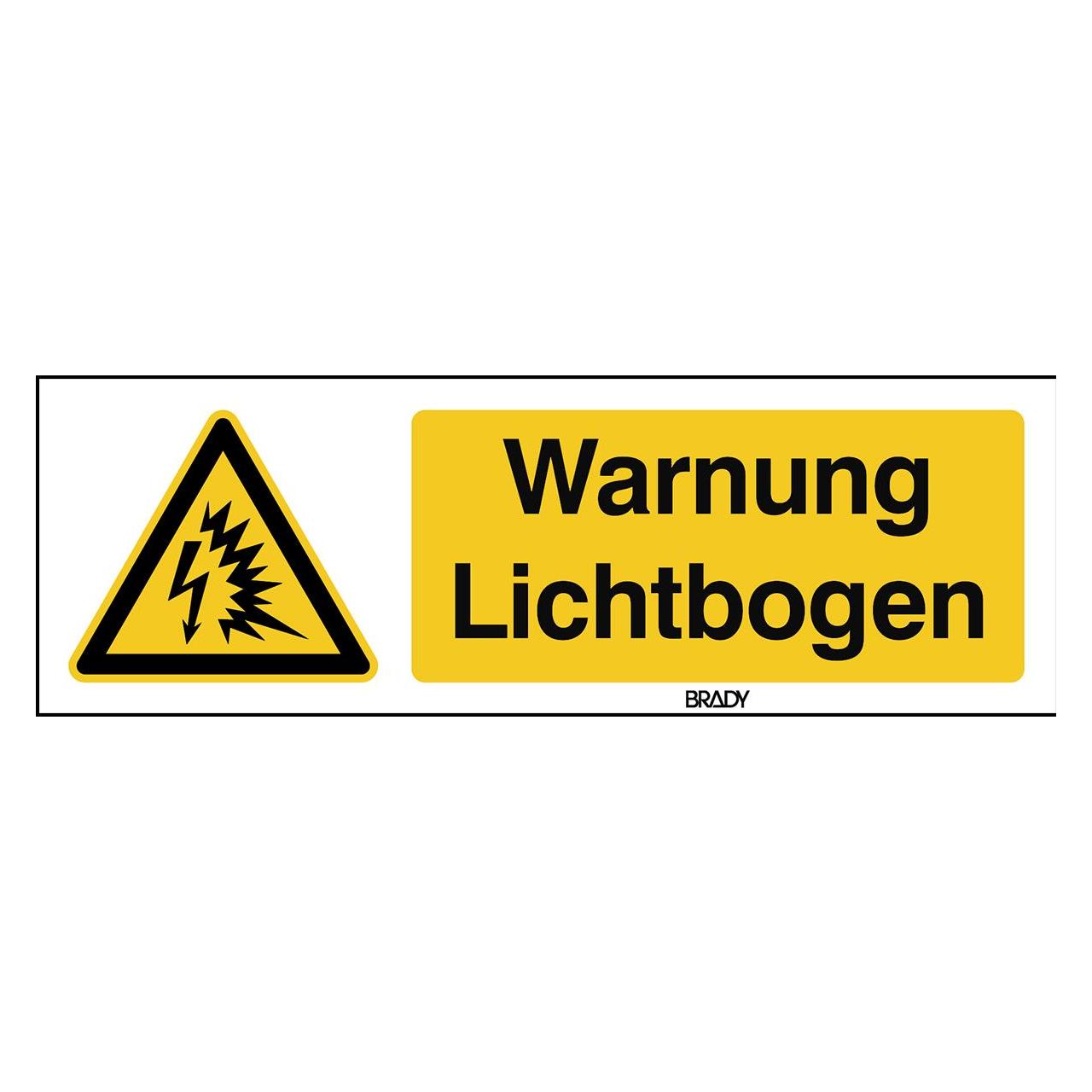 Brady W/W042/DE104/ALU-297X105-1, ISO Sicherheitskennzeichnung - Warnung Lichtbogen (198440)