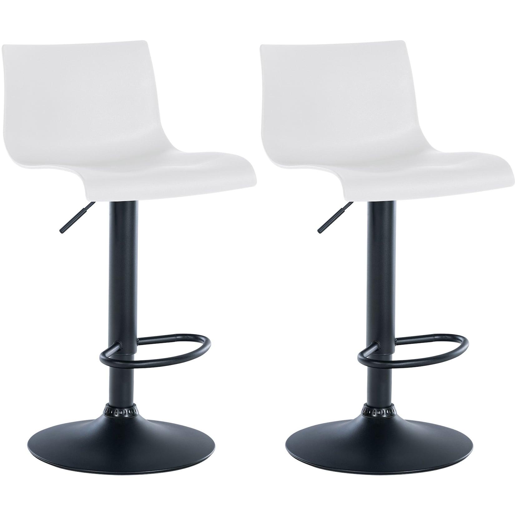 CLP 2er Set Barhocker Branford Kunststoff - Farbe: weiß, Material: Kunststoff
