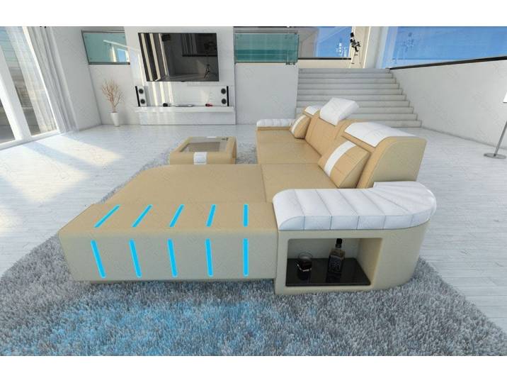 Ecksofa Bellagio L-Form in Leder