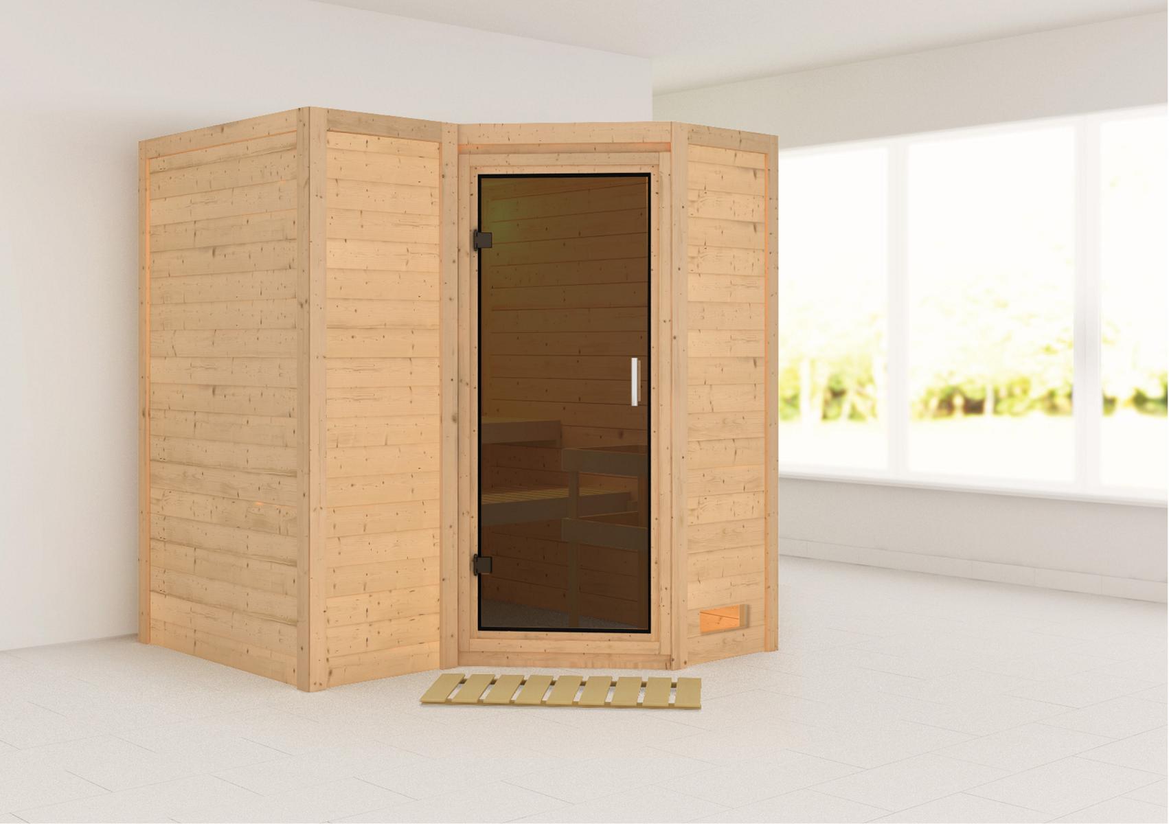 KARIBUHOLZT Sauna Sahib 1 Eck,o. Zub. graphitf. GGT 09231604