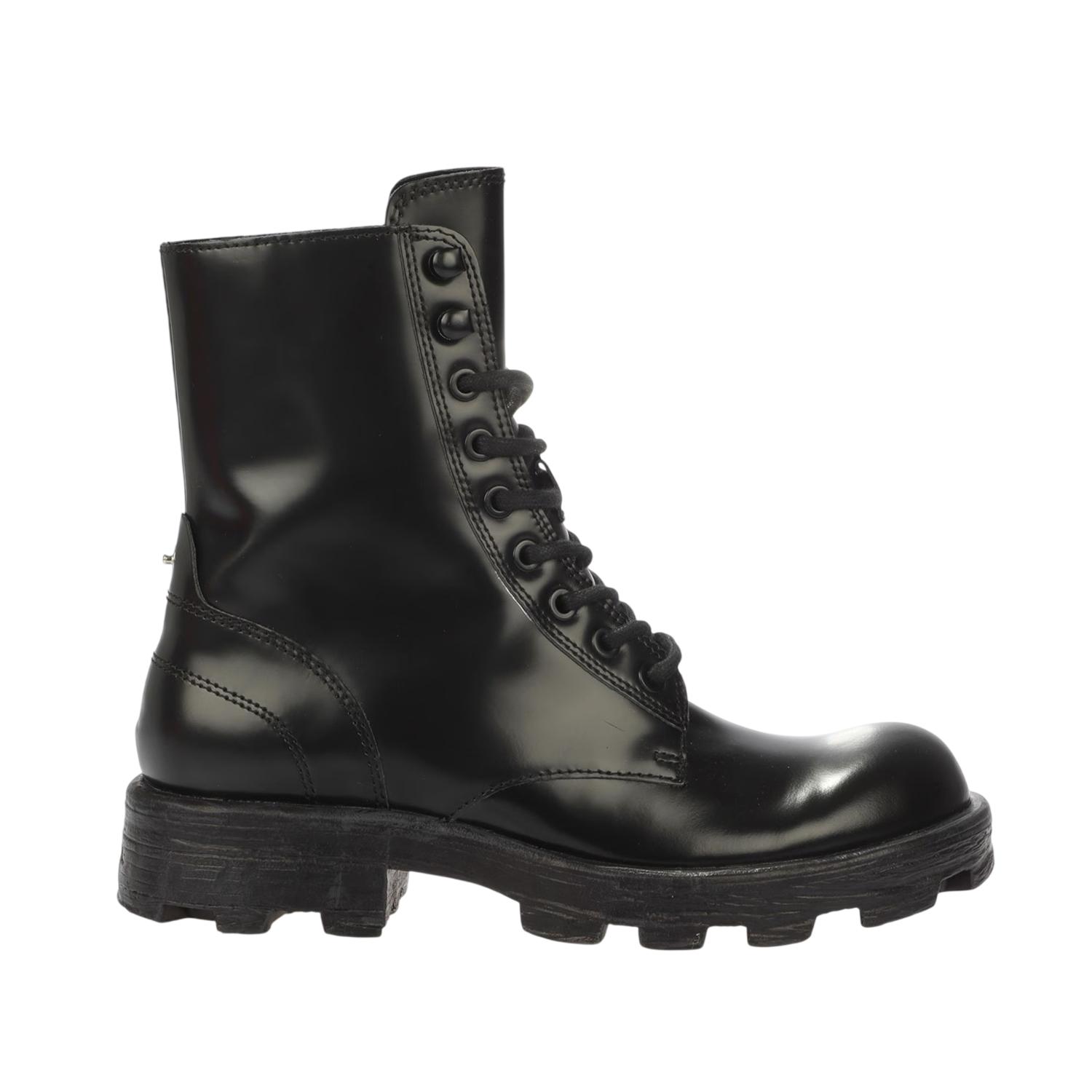 Diesel - "D-Hammer" Springerstiefel für Damen, Leder (Schwarz)
