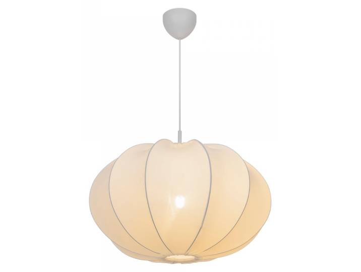 Lustre suspendu en textile NORDLUX Aeron\, Variante : Ø 600 x 4300 mm\, E27\, blanc\, beige