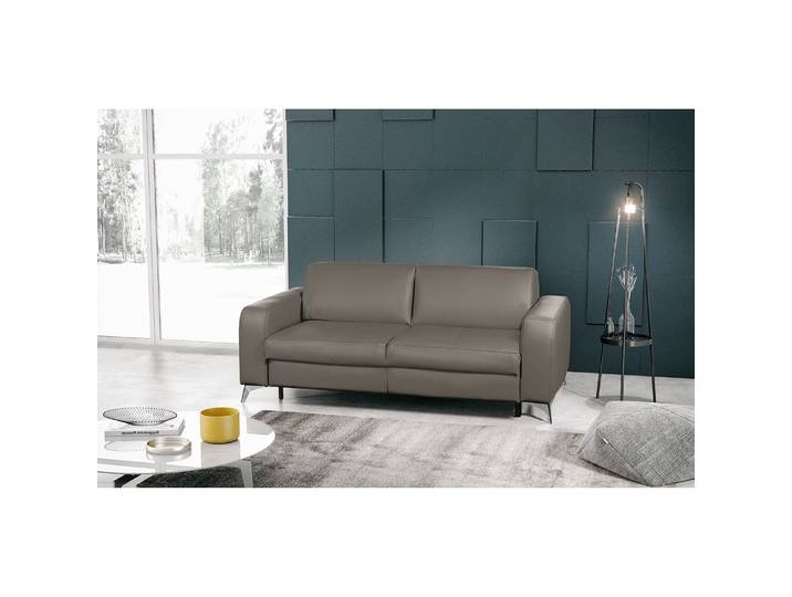 Schlafsofa Formosa mit Matratze Braun/Schlamm Lederart: Echtleder Material: Echtleder 207 x 85 x 102cm Modern