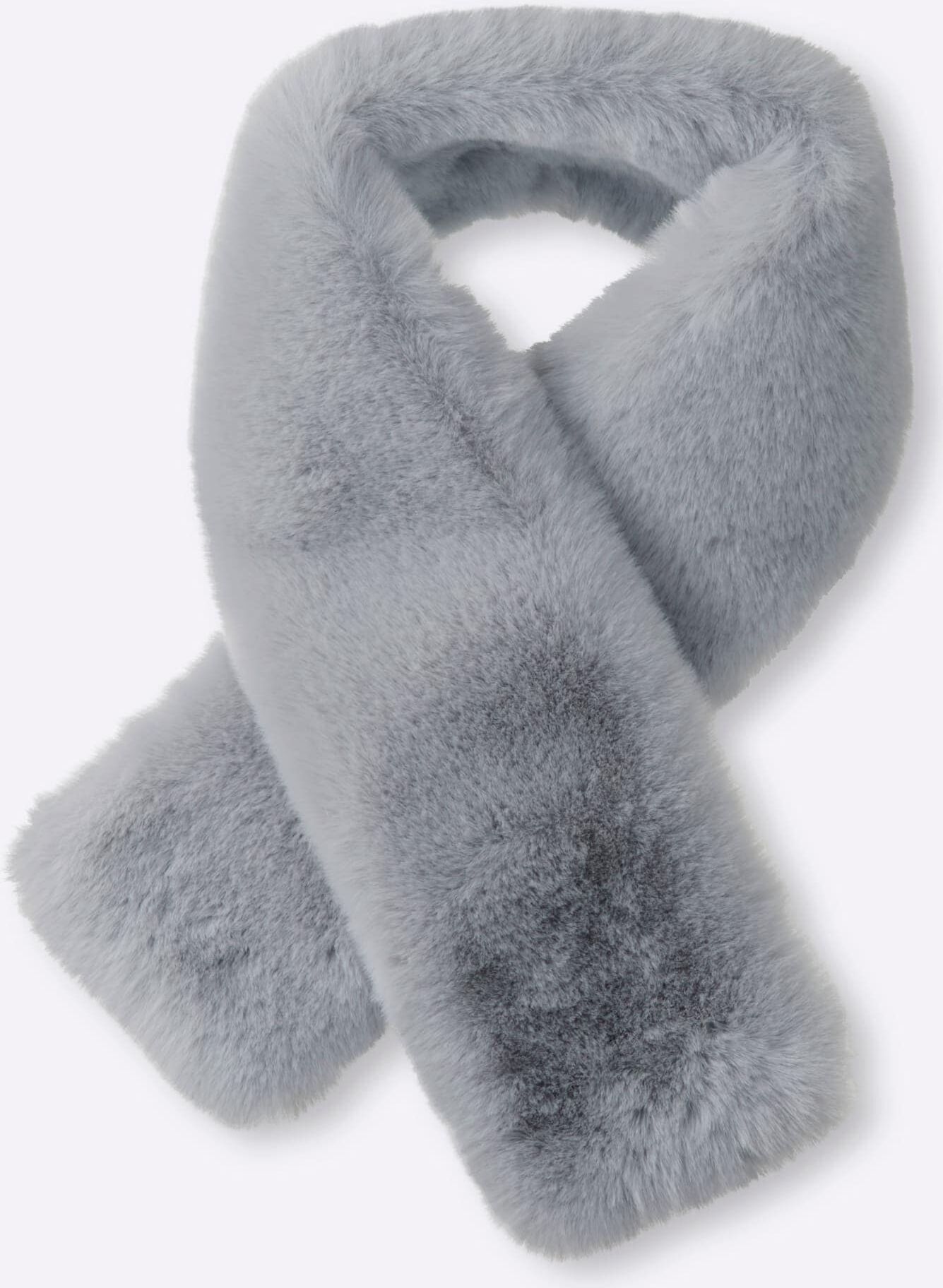 Modeschal HEINE, Damen, grau, Polyester, Modetücher Modeschal grau Einheitsgröße