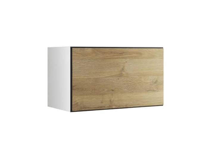 BMG Möbel Schranksystem Modul+ offen oder geschlossen Aufbewahrung individuell montierbar als Regal oder Schrankset Lowboard oder Sideboard wandhängend (Evoke Eiche, 38 x 76 cm Klappe)