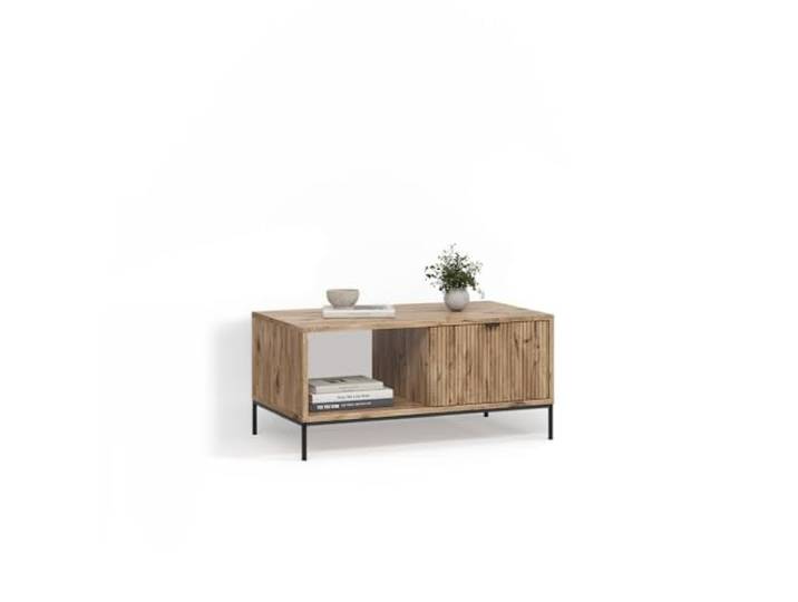 Livinity Couchtisch Aterno , Viking Oak 90 x 50 cm mit einer Schublade