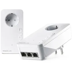 devolo Magic 2 LAN triple Powerline Starter Kit Powerline bis zu 2.400 Mbit/s, 3x Gigabit LAN (pro Einheit)