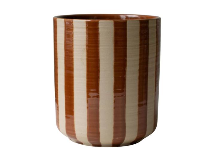DBKD Cache-pot Line Ø14x16 cm Stripe nougat