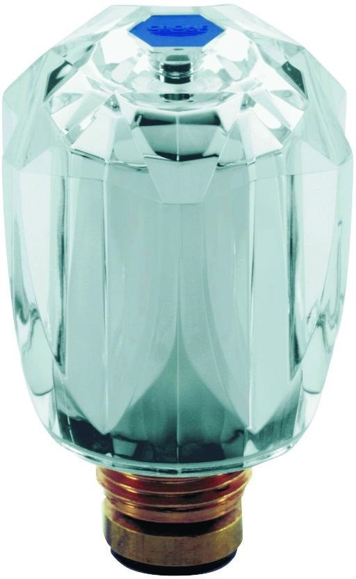 Grohe bovenstuk 1/2 inch met glanzende handgreep blauw chroom 45951000