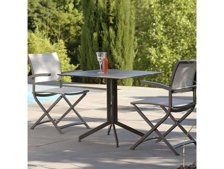 Stern Camillo Set Tischgestell mit Tischplatte 80x80 mit 2