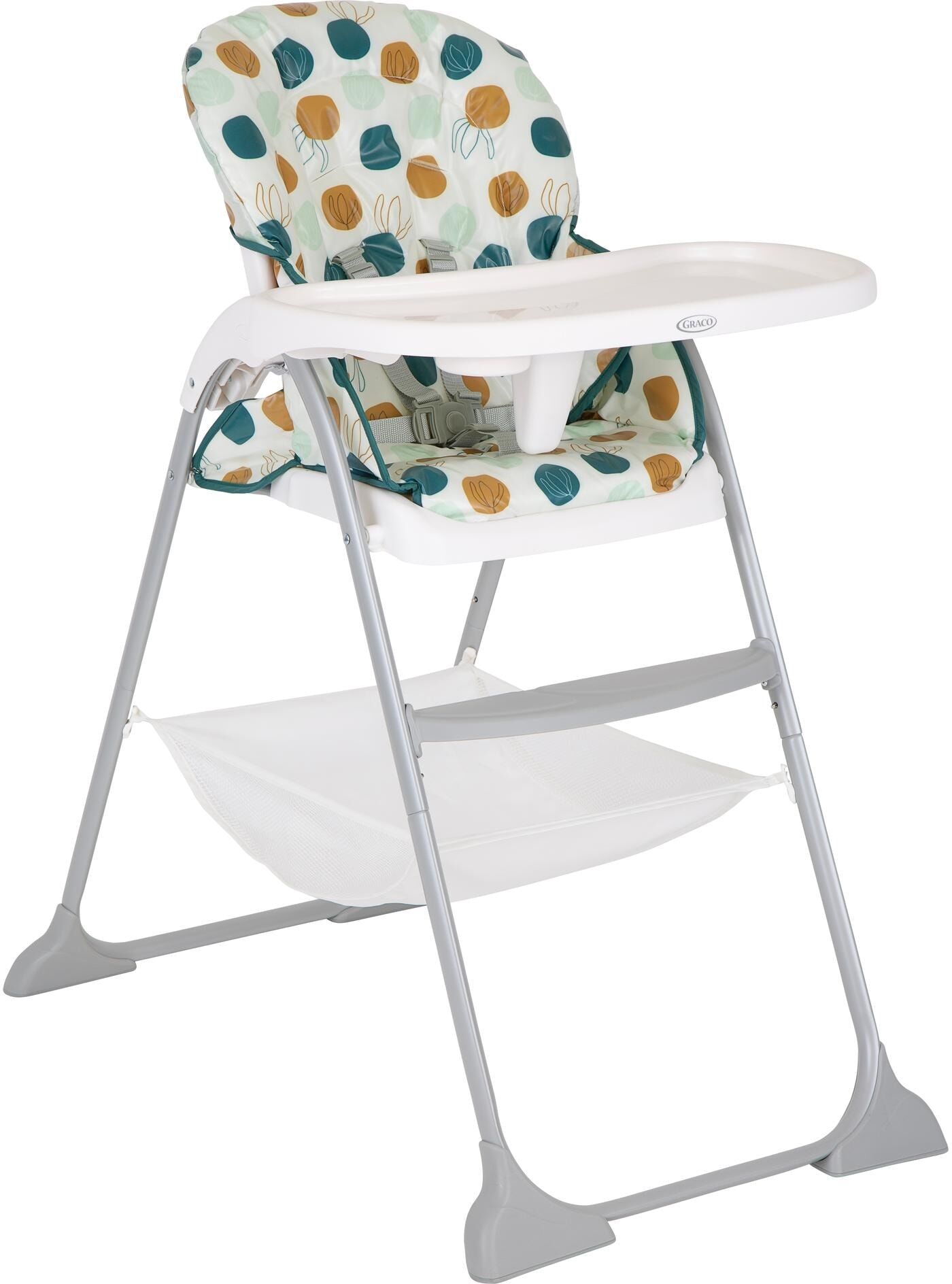 Hochstuhl "Graco SnackEase Organza", Baby, grün (grün, weiß), Stühle Hochstuhl grün, weiß Einheitsgröße