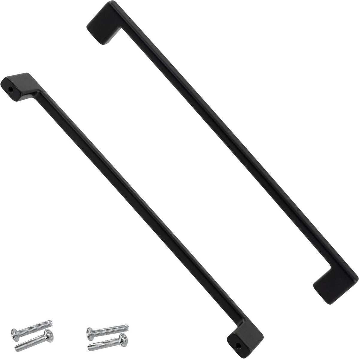 Meubelgrepen Set Mat Zwart Metaal - Kastdeur Handgrepen - 192 mm Asafstand