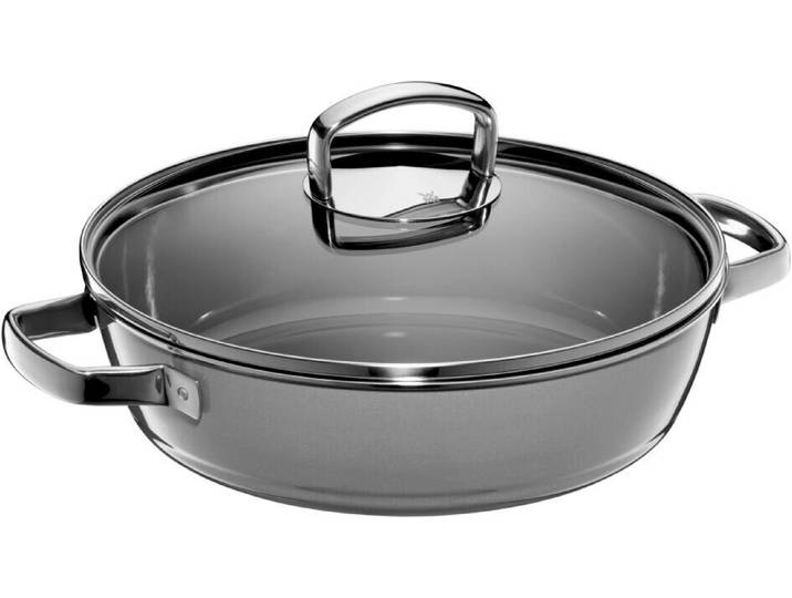 WMF Schmorpfanne 28cm FUSIONTEC, silber, Edelstahl