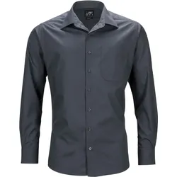 James & Nicholson Herren Popeline Business Hemd langarm JN642 carbon S