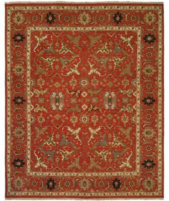 KALATY Traditional Red Flatweave Wool Area Rug