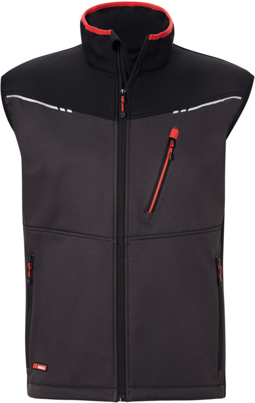 Holex Softshell Weste, dunkelgrau / schwarz / rot, Unisex-Größe: 3XL (090603 3XL)