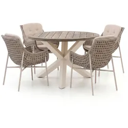 Manifesto Novara/ROUGH-Y ø 120 cm Gartenmöbel-Set 5-teilig