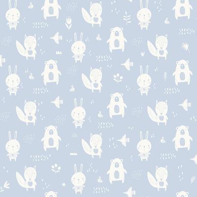 "Veer Decor Little Animal Friends Wallpaper - Roll 20.86""x33ft"
