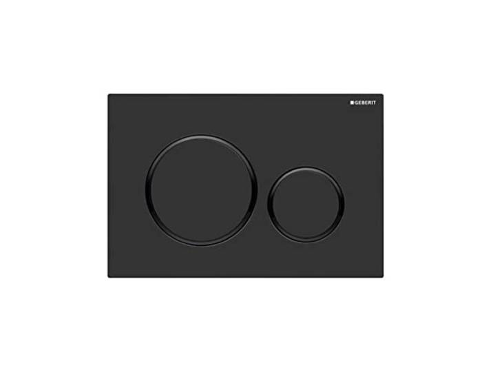 Geberit 115.882.16.1 bedieningsplaat Sigma20 voor 2-hoeveelheden-spoeling, mat zwart, 115882161