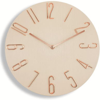 Inspired Deals Silent Frameless Wall Clock 12 Inch Minimalist Modern Quartz Clock Wood Grain