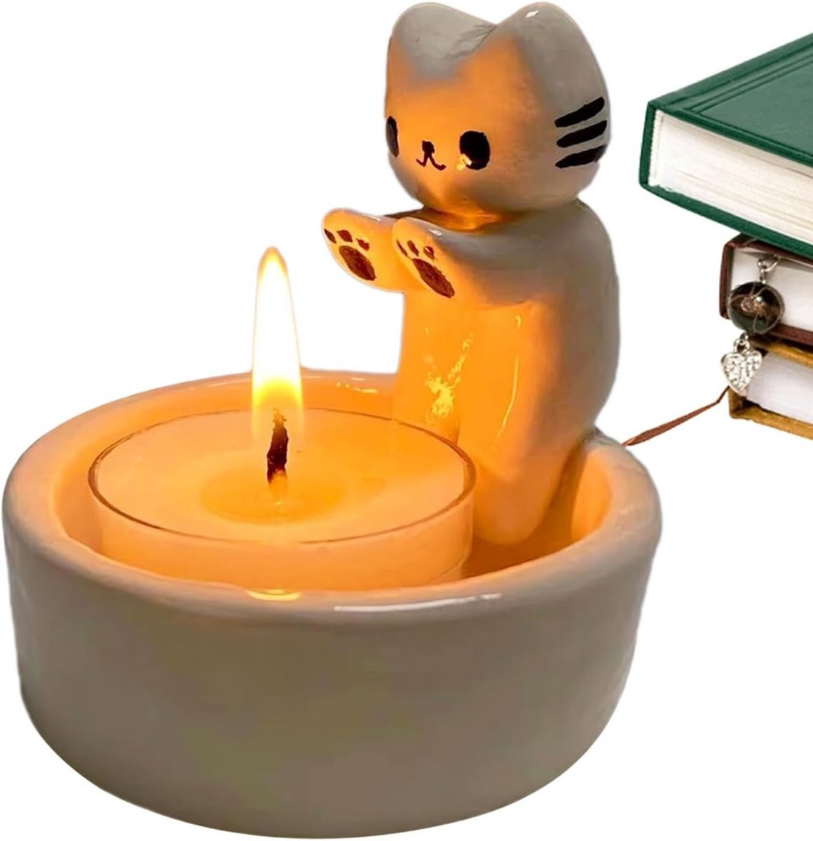 Betoverende katten kandelaar voor tealights