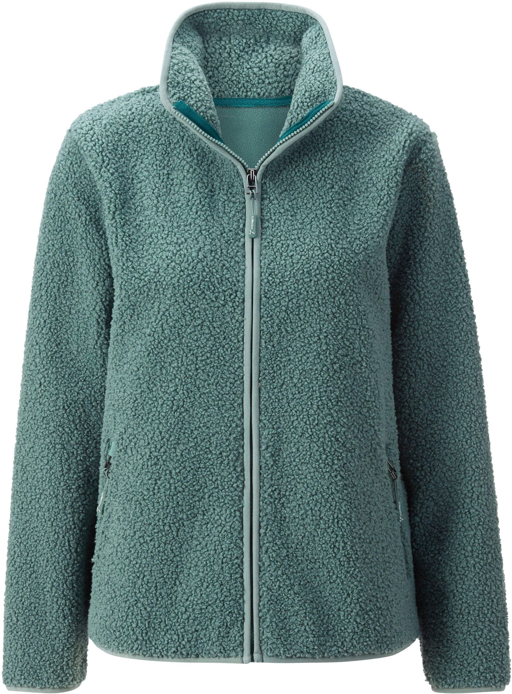 Fleecejacke WITT "Fleece-Jacke Fleecejacke mit Reißverschluss-Taschen", Damen, Gr. 42, grün (jade), Fleece, , Sportlich, Jacken Fleecejacke