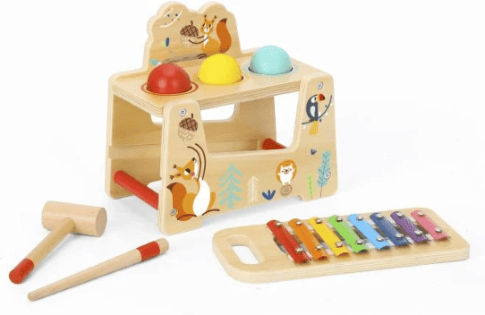 Tooky Toys Tooky Toy's Wooden Pound And Tap Bench for Ages 12 Months+