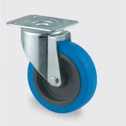 TENTE Transportrad mit blauer Lauffläche, 100 mm, drehbar