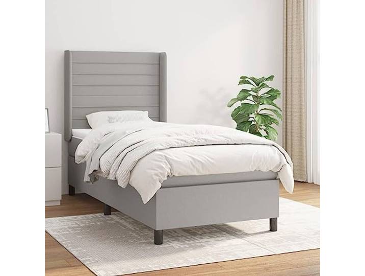 RJPLMFV Komplettes Bett mit Lattenrost, 100 x 200 cm, Matratze mit Taschenfederkern