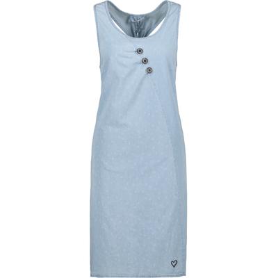 Sommerkleid ALIFE & KICKIN, Damen, Gr. L, Normalgrößen, blau (light denim), 100% Lyocell, Rundhals, Kleider Sommerkleid