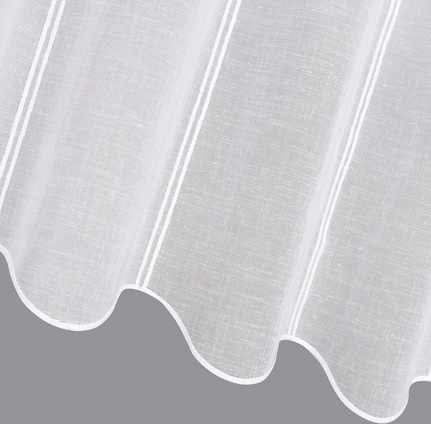 Scheibengardine GERSTER "Doris" Gr. 1, weiss (weiß), B:145cm H:45cm, Wirkware, Polyester, Gardinen, Scheibengardine, SB-Schlaufenbistro "Doris" weiss weiß 45cm, Durchzuglöcher, 145cm