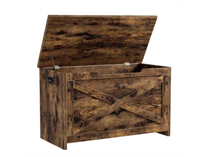 Coffre rangement 30in bois charnière sécurité blanc