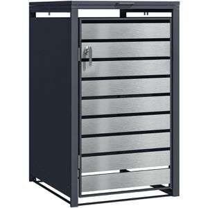 Phoenix Mülltonnenbox GB1168ASK, Metall, für 1 Mülltonne bis 240 Liter, abschließbar