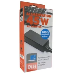 DLH Ac Power Adapter 45W For Fujitsu (45 W), Notebook Netzteil, Schwarz