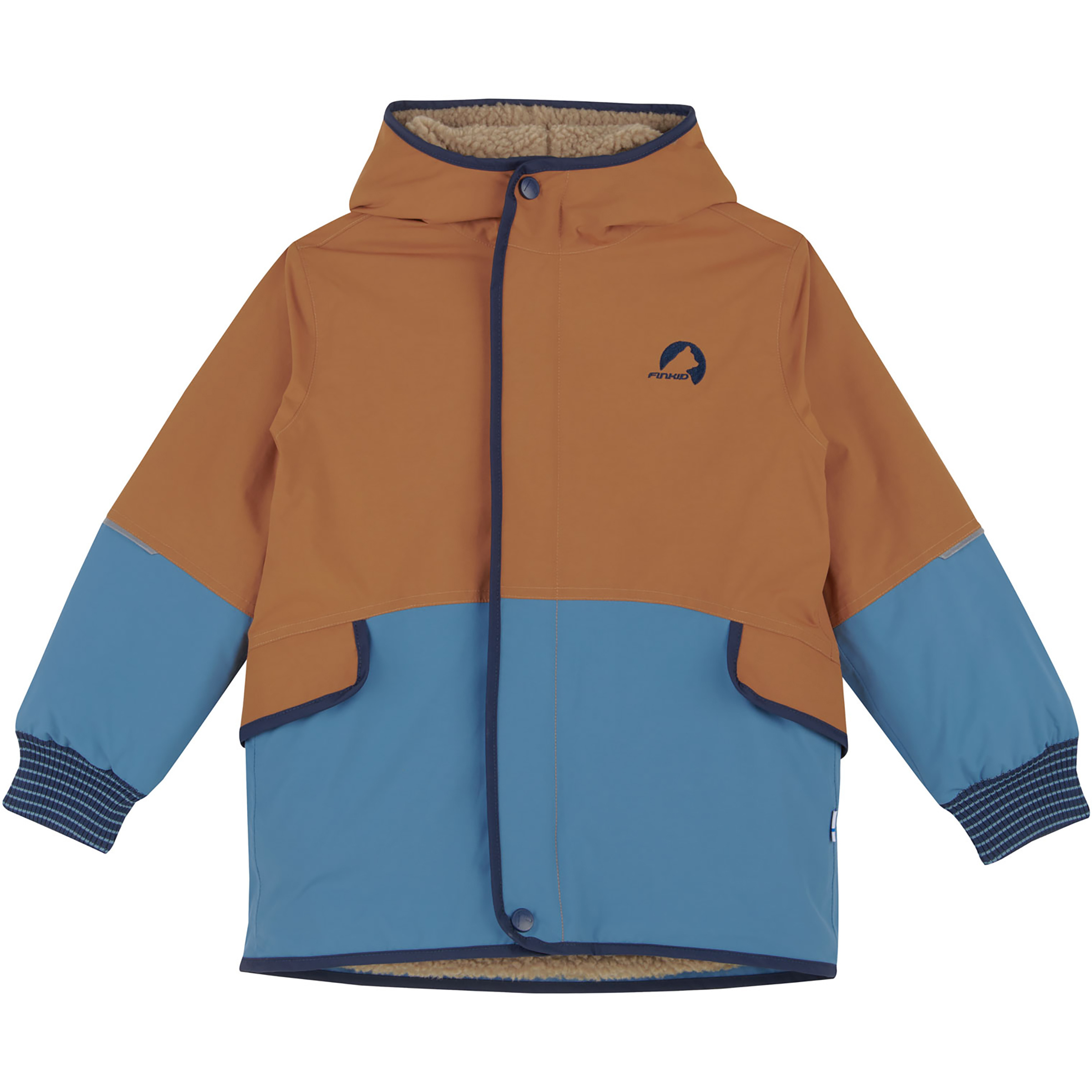 Finkid Moska Mukka Kinder Regenjacke braun Größe 80 Lifestyle Wasserabweisend