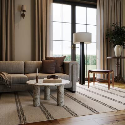 Nate Berkus x Rugs USA Nate Berkus York Striped Wool Cozy Area Rug