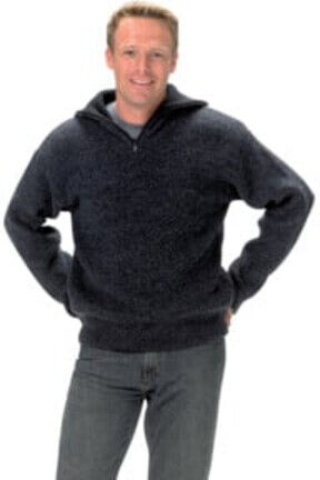 Pullover taille L noir/bleu moucheté 100 % PES ; Scheibler (8368-L)