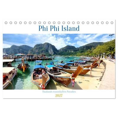 Phi Phi Island – Thailands traumhaftes Paradies (Tischkalender 2027 DIN A5 quer), CALVENDO Monatskalender