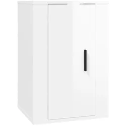 vidaXL TV-Wandschrank Hochglanz-Weiß 40x34,5x60 cm