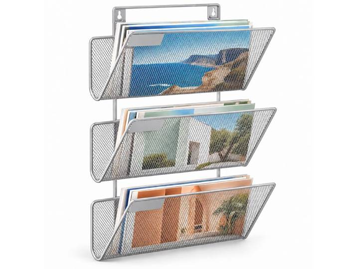 Relaxdays Zeitschriftenhalter Metall Wandmontage