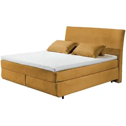 Boxspringbett   ¦ gelb ¦ Maße (cm): B: 185 H: 126