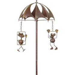 Moritz Windspiel Garten Mäuse Karussel 33 x 33 x 110 cm Windrad Gartendeko Gartenfigur Tierfigur Deko