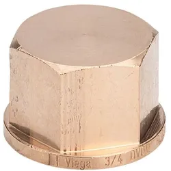 Viega Kappe 281854 Rp 3/8, Rotguss, Mehrkant