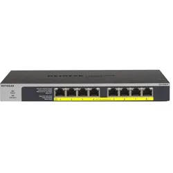 Netgear GS108LP: 8 Port Switch (8 Ports), Netzwerk Switch, Grau, Schwarz