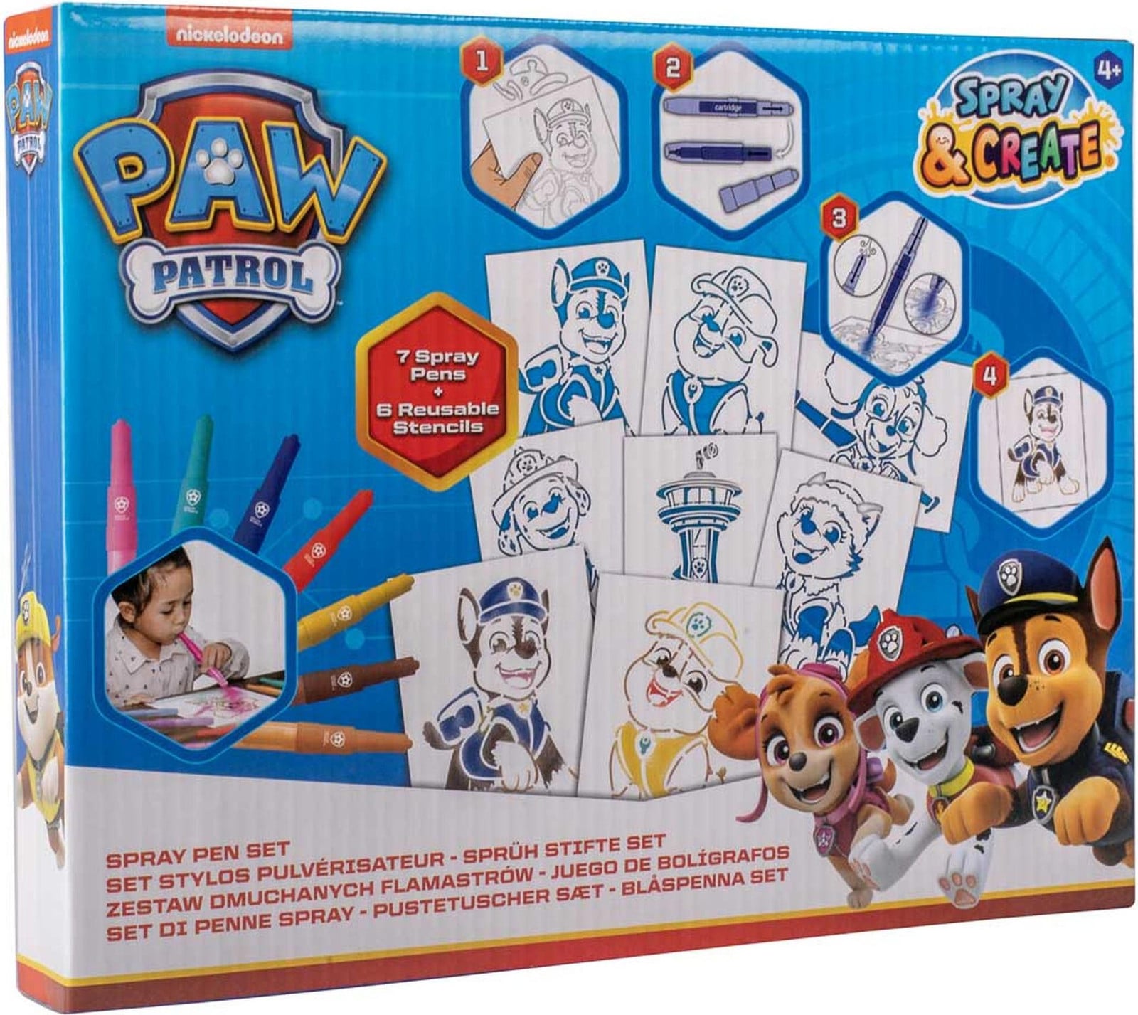 Paw Patrol Spuitverfset 7-delig