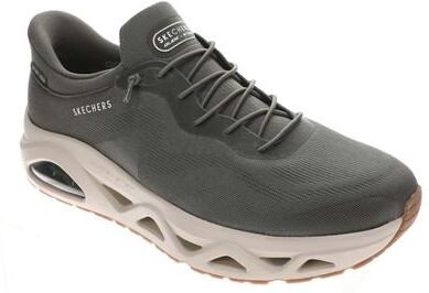 Skechers Street Slip Ins: Uno Glide Step-Air Gliders (Men's) Athletic in Olive/White, Size 10 M, Textile