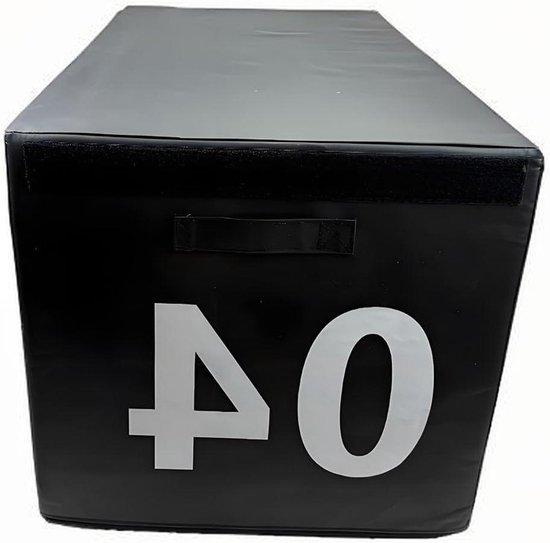 Plyometric Box - Springbox Trainingssystem - Kraft Ausdauer - Stapelbar 4-in-1 - 90x55x50cm - Schwarz