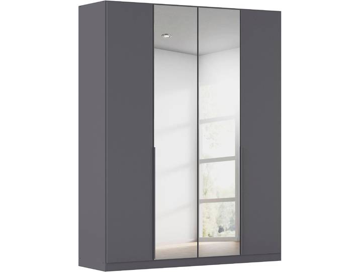 Drehtürenschrank, Graumetallic, 181x229x54 cm, Holzwerkstoff, Durchdachte Innenausstattung, Klassisch, Rauch