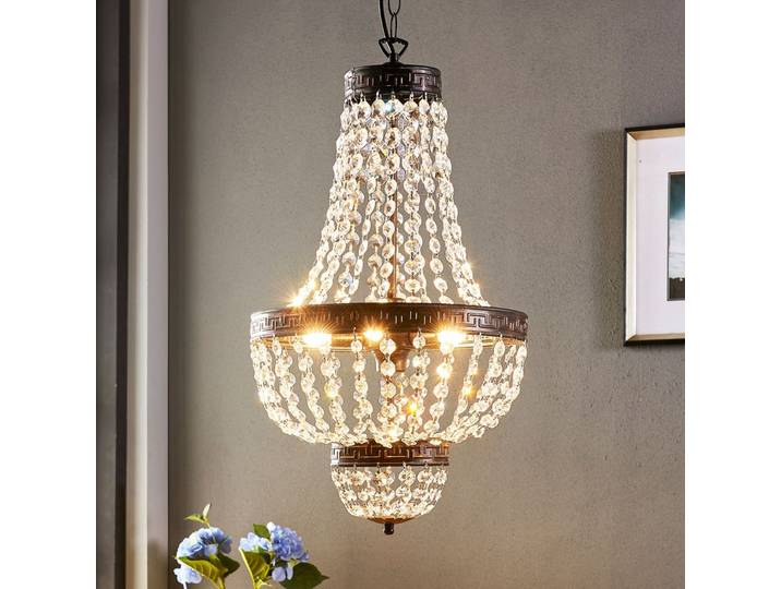 Jorve Kronleuchter Crystal/Antique - Lindby - Wohnzimmer - Antik - Kristall - Einflammig
